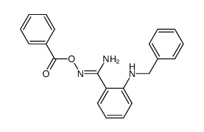 O-benzoyl-2-benzylaminobenzamide oxime结构式