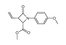 cis-1-(4-Methoxyphenyl)-3-vinyl-4-(methoxycarbonyl)-2-azetidinone Structure