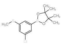 3-氯-5-甲基硫代苯硼酸频那醇酯结构式