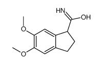 5,6-dimethoxy-2,3-dihydro-1H-indene-1-carboxamide结构式