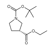 (R)-1-BOC-3-吡咯烷甲酸乙酯结构式