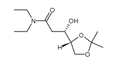 (S)-3-((R)-2,2-dimethyl-1,3-dioxolan-4-yl)-N,N-diethyl-3-hydroxypropanamide结构式