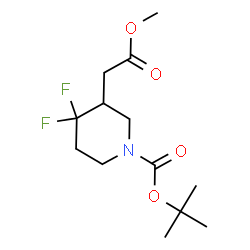 tert-butyl 4,4-difluoro-3-(2-methoxy-2-oxoethyl)piperidine-1-carboxylate Structure