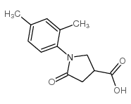 1-(2,4-二甲基苯基)-5-氧代-吡咯烷-3-羧酸结构式