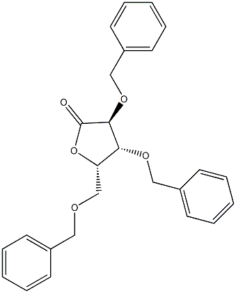 2,3,5-tri-O-benzyl-L-xylono-1,4-lactone结构式