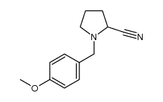 1-(4-methoxybenzyl)pyrrolidine-2-carbonitrile结构式