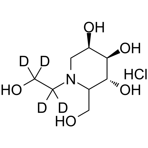 Miglitol-d4 hydrochloride Structure