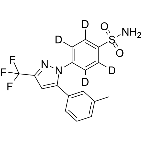 4-Desmethyl-3-methyl Celecoxib-d4 Structure