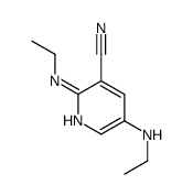 2,5-bis(ethylamino)pyridine-3-carbonitrile结构式