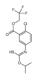2,2,2-trifluoroethyl 2-chloro-5-(propan-2-yloxycarbothioylamino)benzoate结构式
