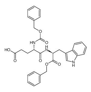 Nα-Cbz-glutamate-tryptophan benzyl ester Structure