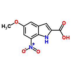 5-甲氧基-7-硝基-2-吲哚羧酸结构式