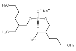 磷酸双(2-乙基己基)酯钠盐结构式