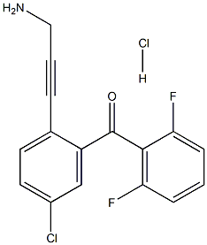 (2-(3-氨基丙-1-炔-1-基)-5-氯苯基)(2,6-二氟苯基)甲酮盐酸盐结构式