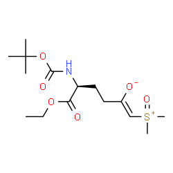 (S)-2-((叔丁氧基羰基)氨基)-6-(二甲基氢亚硫酰基)-5-羟基己-5-烯酸乙酯结构式