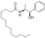 D-赤藓基-2-四癸酰基氨基-1-苯基-1-丙醇结构式