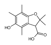 2,3-dihydro-5-hydroxy-2,2,4,6,7-pentamethyl-1-benzofuran-3-carboxylic acid结构式