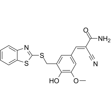 酪氨酸磷酸化抑制剂 AG 825结构式