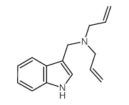 N-(1H-indol-3-ylmethyl)-N-prop-2-enylprop-2-en-1-amine结构式