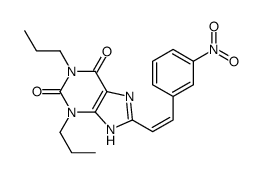 8-[(E)-2-(3-nitrophenyl)ethenyl]-1,3-dipropyl-7H-purine-2,6-dione结构式