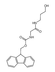 (9H-fluoren-9-yl)methyl {(3-hydroxypropylcarbamoyl)methyl}carbamate结构式