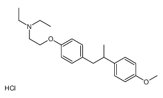 N,N-diethyl-2-[4-[2-(4-methoxyphenyl)propyl]phenoxy]ethanamine,hydrochloride Structure