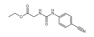 2-[3-(4-Cyanophenyl)ureido]acetic acid ethyl ester Structure