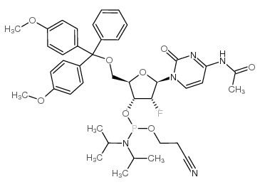 2'-F-dC(Ac) 亚磷酰胺单体结构式