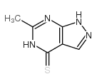 1,5-二氢-6-甲基-4H-吡唑并[3,4-d]嘧啶-4-硫酮结构式