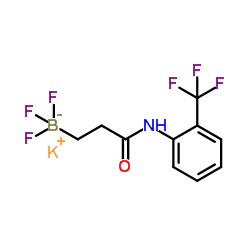 Potassium trifluoro(3-oxo-3-((2-(trifluoromethyl) phenyl)amino)propyl)borate Structure