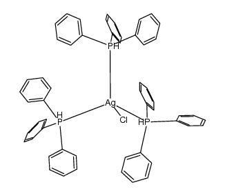 [Ag(P(phenyl)3)3Cl]结构式