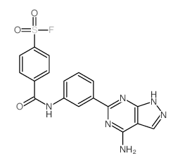 Benzenesulfonylfluoride,4-[[[3-(4-amino-1H-pyrazolo[3,4-d]pyrimidin-6-yl)phenyl]amino]carbonyl]- picture