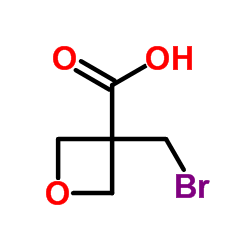 3-(溴甲基)噁丁环烷-3-羧酸结构式