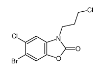 2-Benzoxazolinone, 6-bromo-5-chloro-3-(3-chloropropyl)-结构式