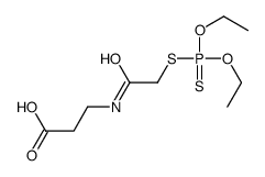 3-[(2-diethoxyphosphinothioylsulfanylacetyl)amino]propanoic acid Structure