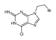 9-(2-溴乙基)-6-氯-9h-嘌呤-2-胺结构式