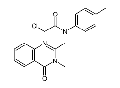 2-[N-(chloroacetyl)-N-(4-methylphenyl)aminomethyl]-3-methylquinazolin-4(3H)-one结构式