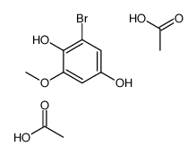 acetic acid,2-bromo-6-methoxybenzene-1,4-diol结构式