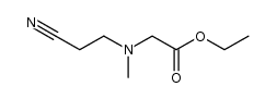 [(2-cyanoethyl)methylamino]acetic acid ethyl ester结构式