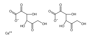 calcium bis(hydrogen D-threo-hexo-2,5-diulosonate) Structure