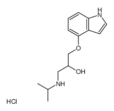 1-(4-indolyloxy)-3-isopropylamino-2-propanol hydrochloride Structure