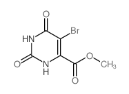 5-溴-2,6-二氧代-1,2,3,6-四氢嘧啶-4-羧酸甲酯结构式