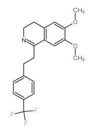 1-[2-(4-三氟甲基苯基)乙基]-6,7-二甲氧基-3,4-二氢异喹啉结构式