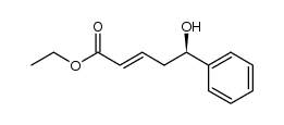 (2E,5R)-5-hydroxy-5-phenyl-2-pentenoic acid ethyl ester结构式