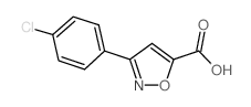 3-(4-氯苯基)-1,2-噁唑-5-羧酸结构式