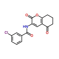 3-Chloro-N-(2,5-dioxo-5,6,7,8-tetrahydro-2H-chromen-3-yl)benzamide结构式