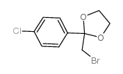 2-溴甲基-2-(4-氯苯基)-1,3-二氧戊烷结构式