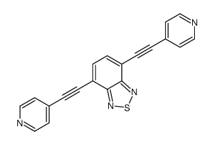 4,7-bis(2-pyridin-4-ylethynyl)-2,1,3-benzothiadiazole结构式