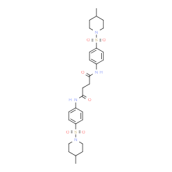 N,N'-bis{4-[(4-methylpiperidin-1-yl)sulfonyl]phenyl}butanediamide Structure