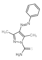 Pyrazole-1-carboxamide, 3,5-dimethyl-4-(phenylazo)thio-结构式